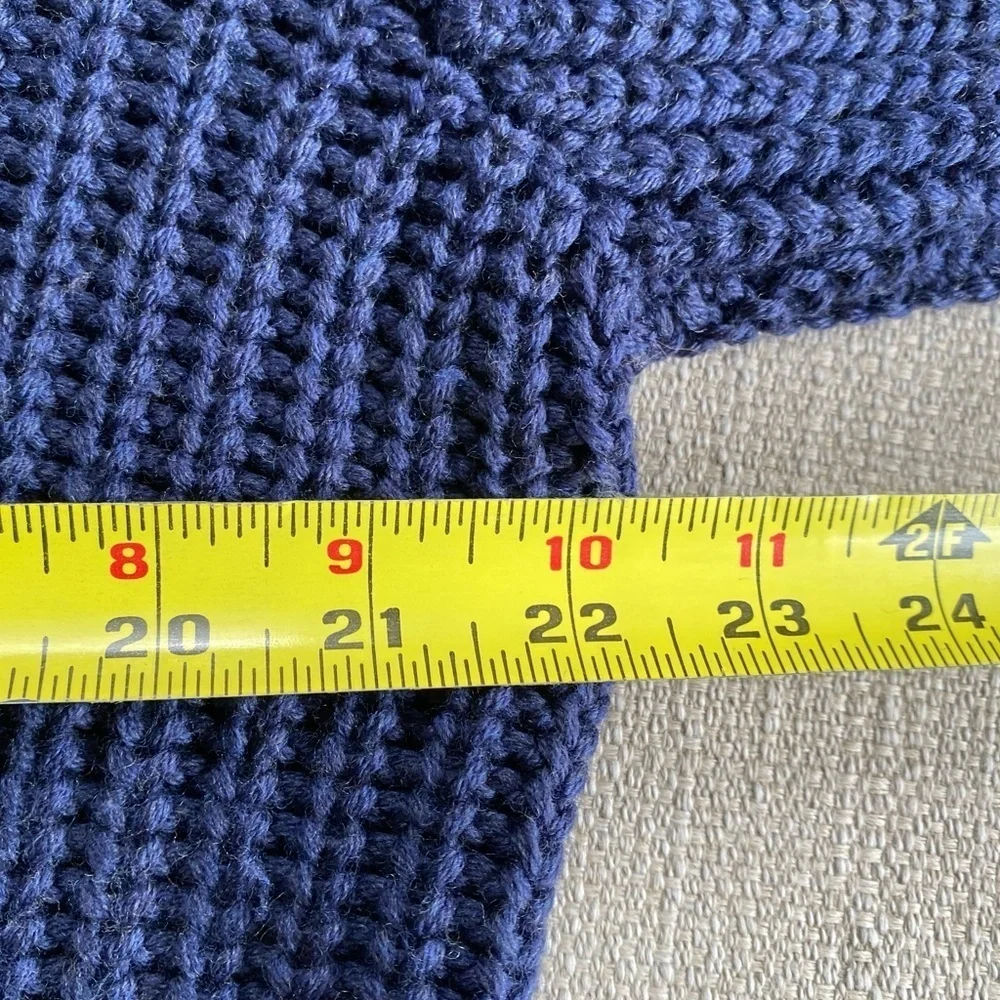 Beretta Sweater Men's Large Navy Blue Merino Wool Schawl Collar Made in Italy